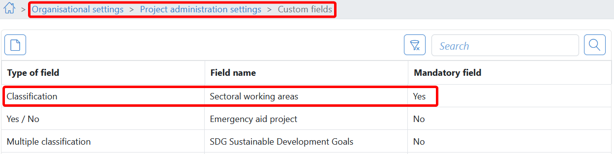 custom fields